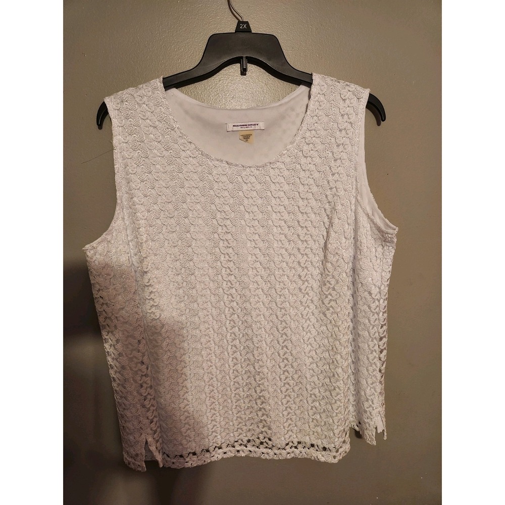 Allison Daley‎ White Lace Lined 2x